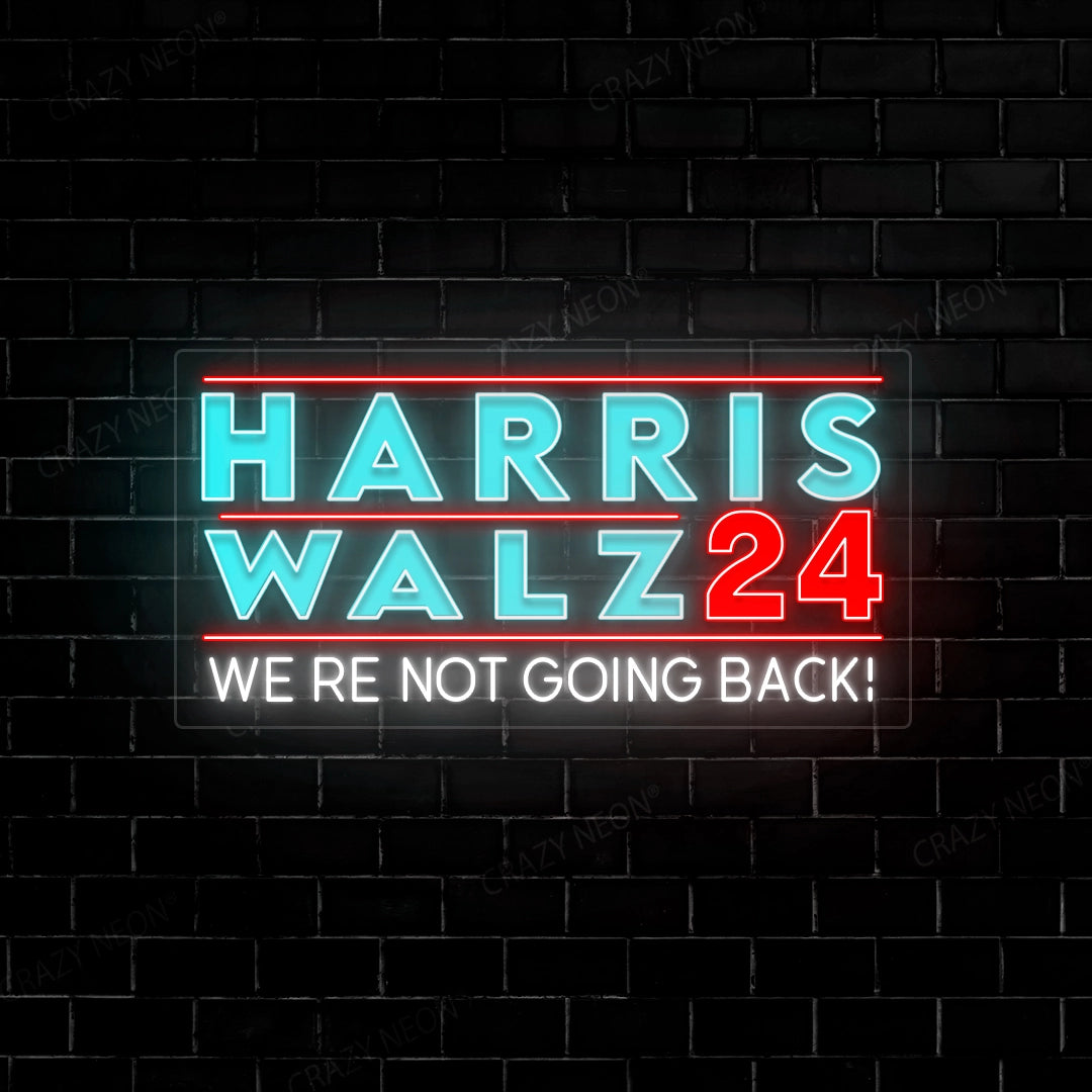 Harris Walz 24 Political Neon Sign