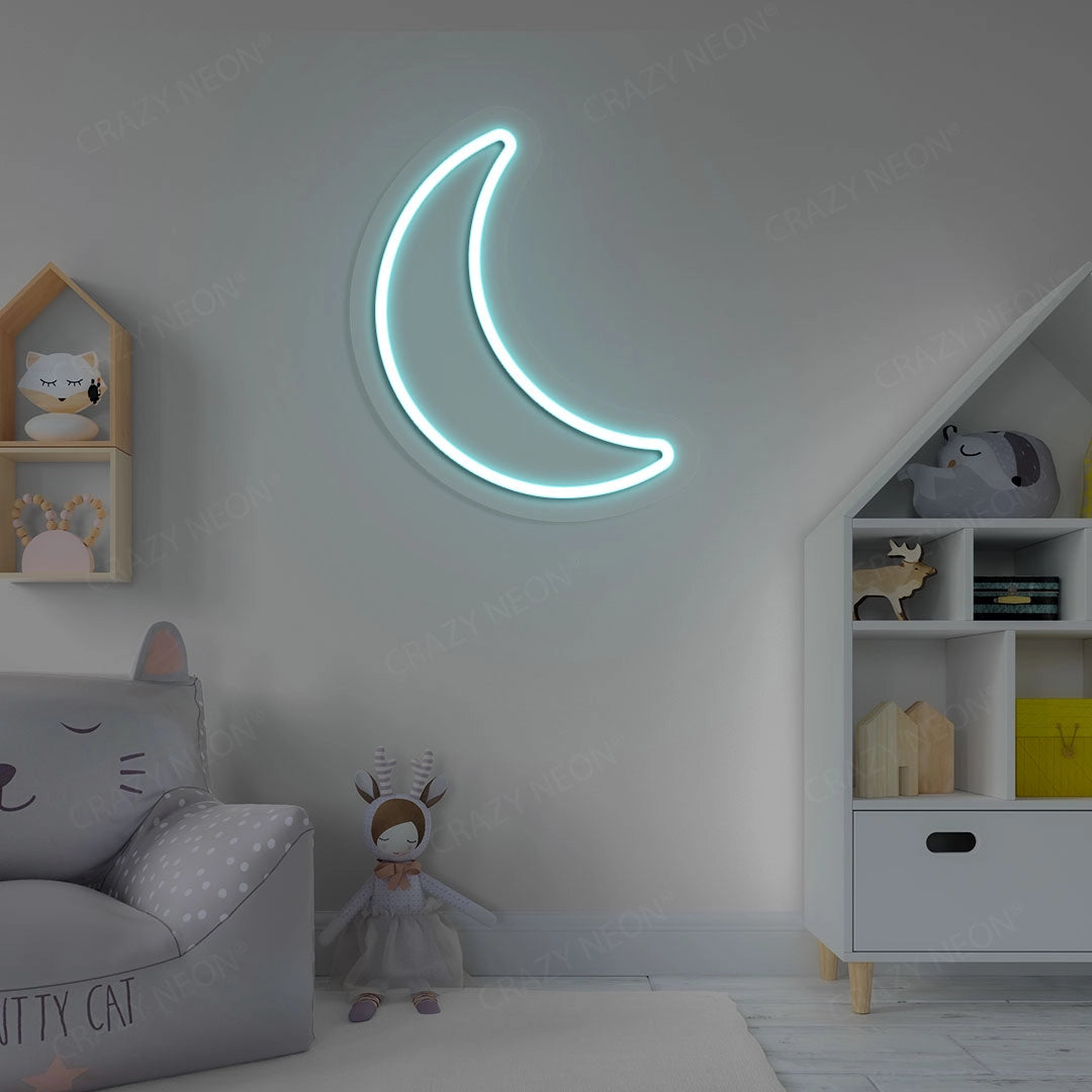 Moon Neon Sign | iceblue