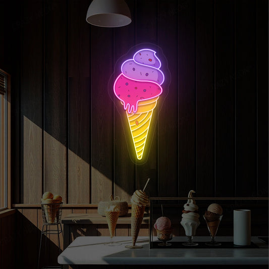 Melted Ice-cream Artwork Neon Sign