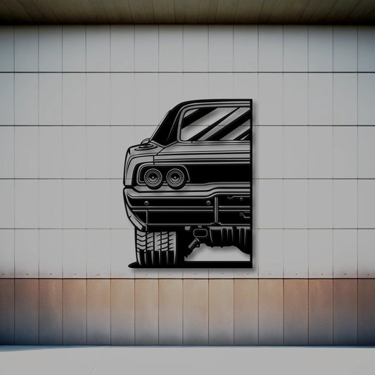 Charger RT Car Silhouette Metal Wall Art