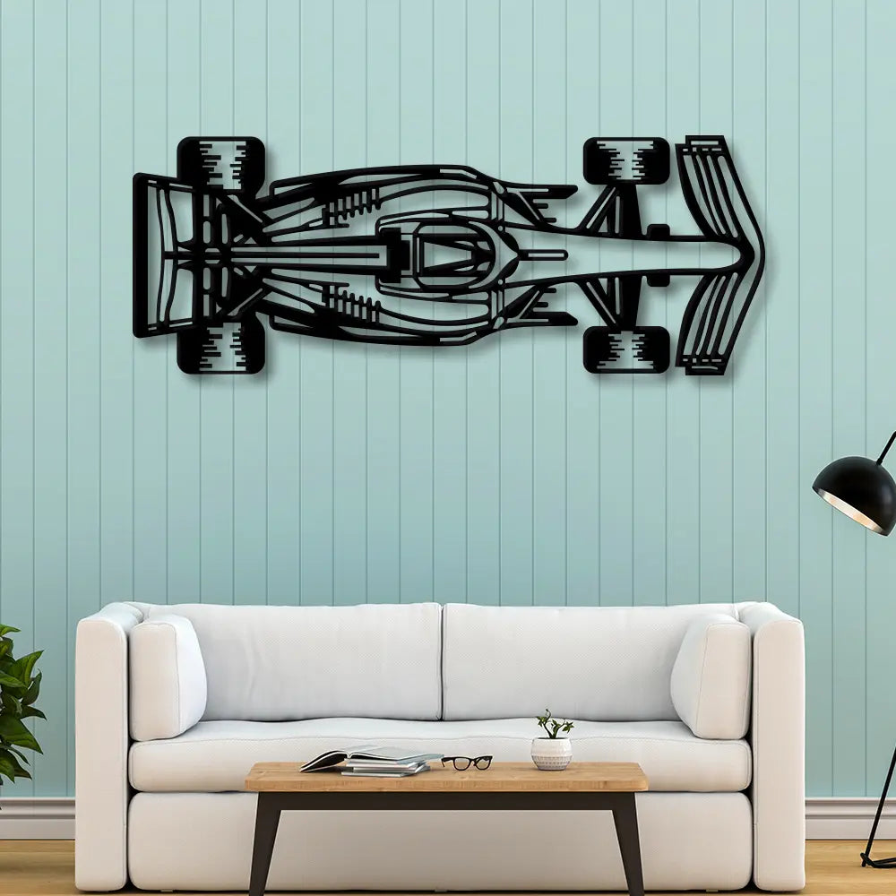 Racing Car Metal Sign