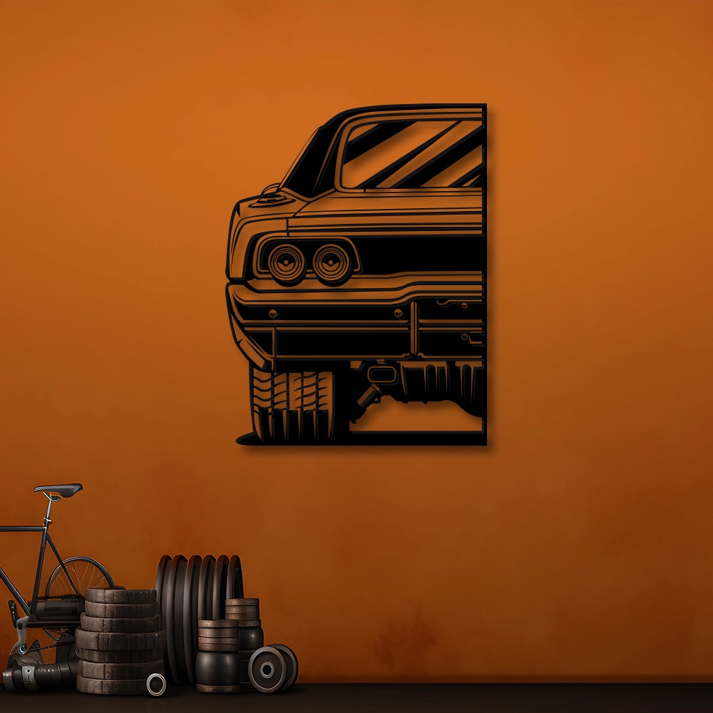 Charger RT Car Silhouette Metal Wall Art