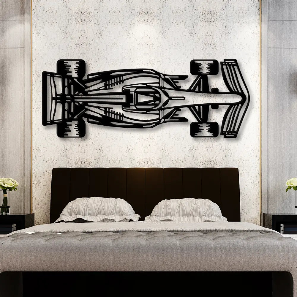 Racing Car Metal Sign