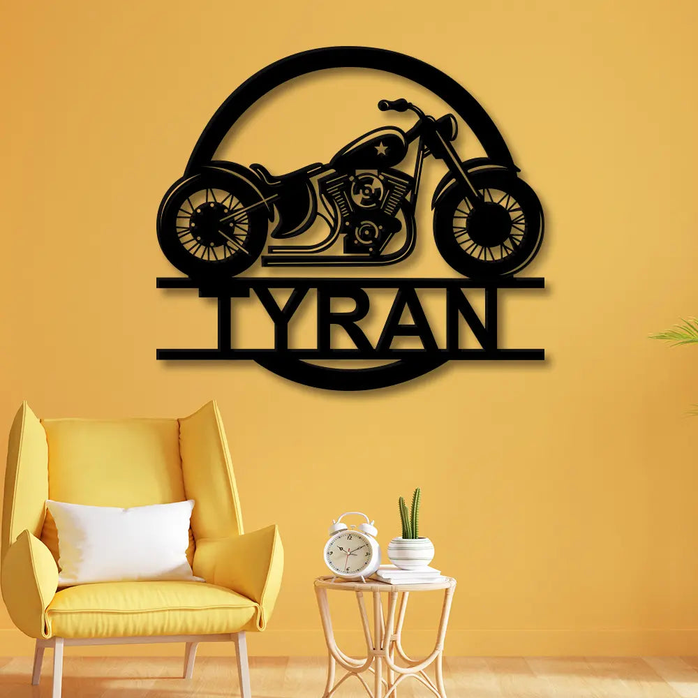 Personalized Bike Metal Name Sign