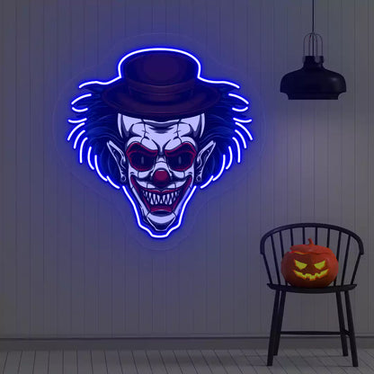 Mad Joker Neon Artwork | Blue