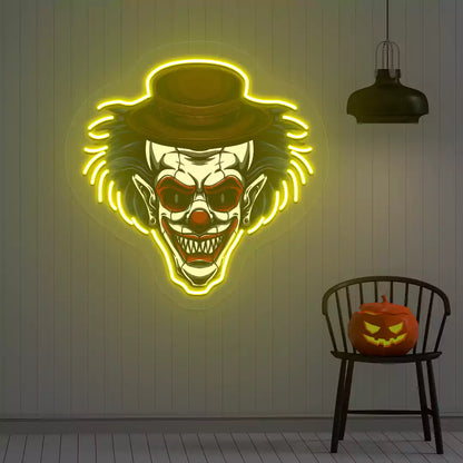 Mad Joker Neon Artwork | Yellow