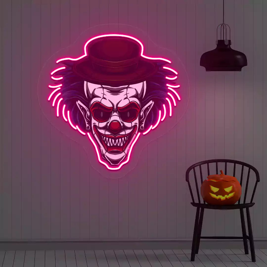 Mad Joker Neon Artwork | Pink