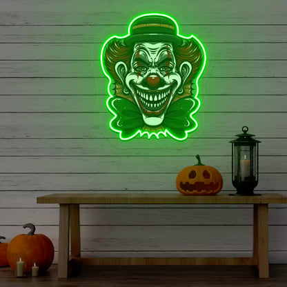 Evil Clown Neon Artwork | Green