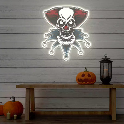 Sinister Jester Neon Artwork | Warmwhite