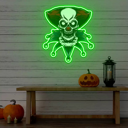 Sinister Jester Neon Artwork | Green