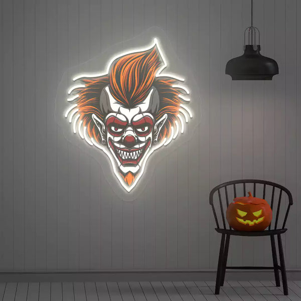 Fiendish Clown Neon Artwork