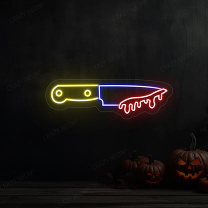 Knife Neon Sign | yellow 