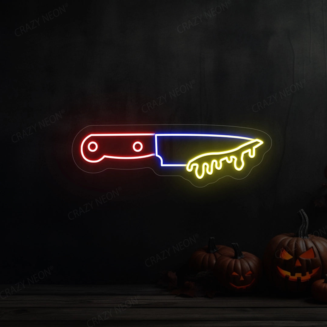 Knife Neon Sign | Red 