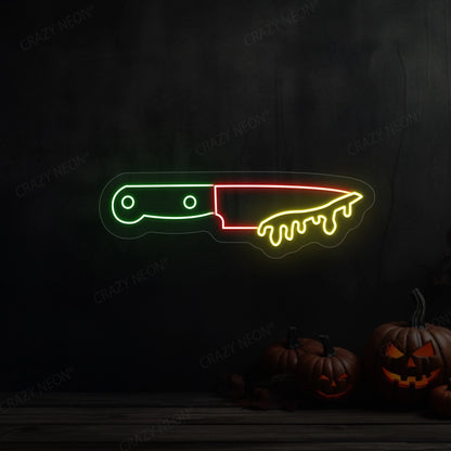 Knife Neon Sign | Green