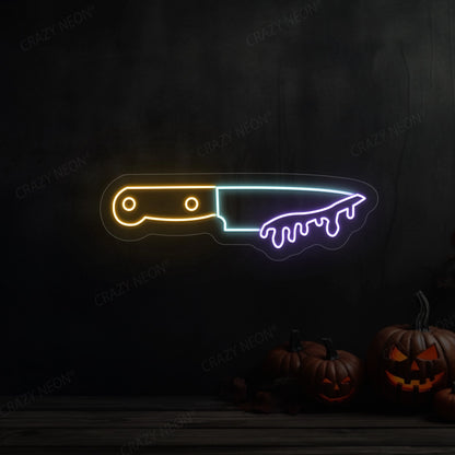 Knife Neon Sign | Orange 