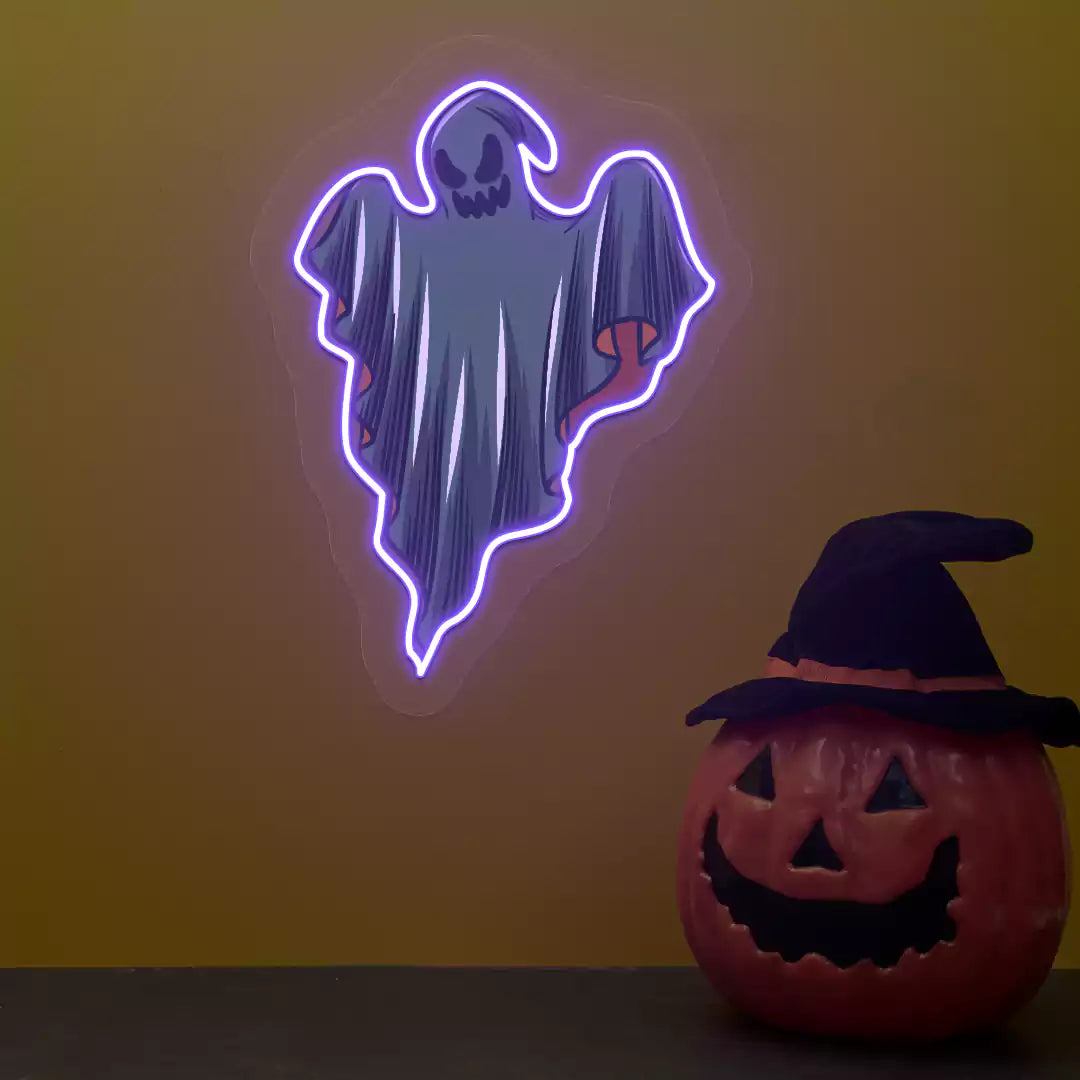 Phantom ghost Neon Artwork | Purple