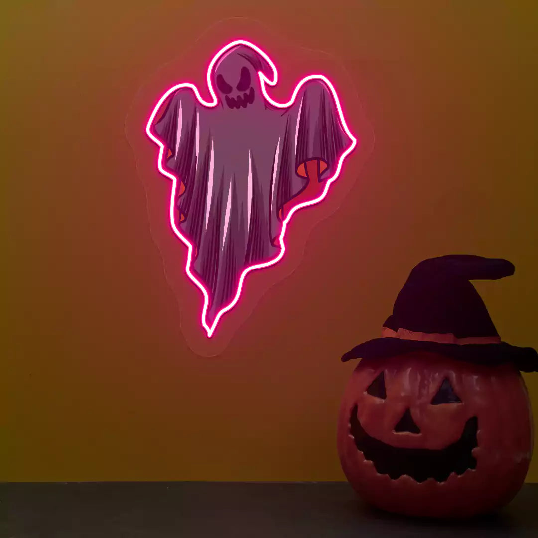 Phantom ghost Neon Artwork | Pink
