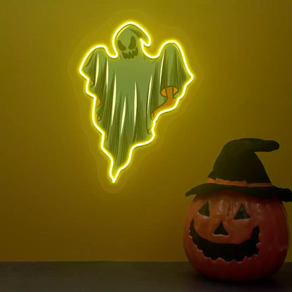 Phantom ghost Neon Artwork | Yellow
