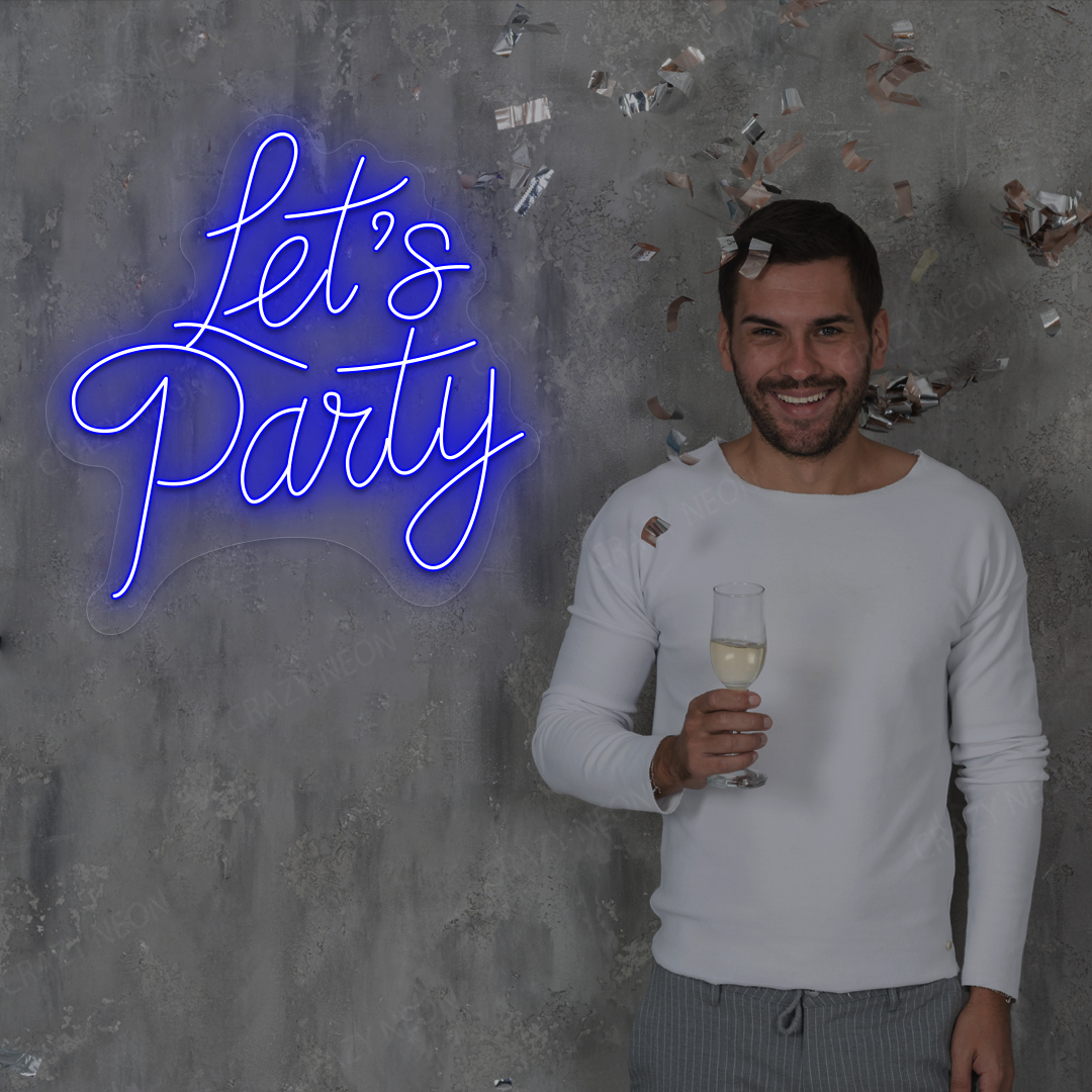 Let’s Party LED Neon Sign | Blue
