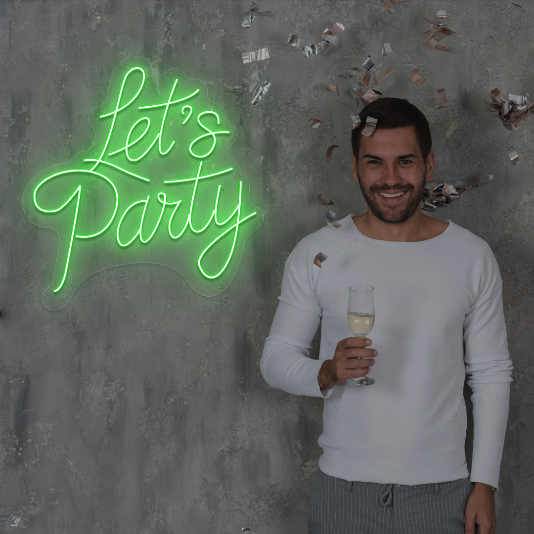Let’s Party LED Neon Sign | Green