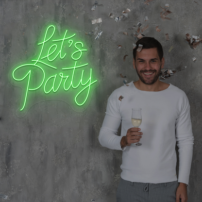 Let’s Party LED Neon Sign | Green