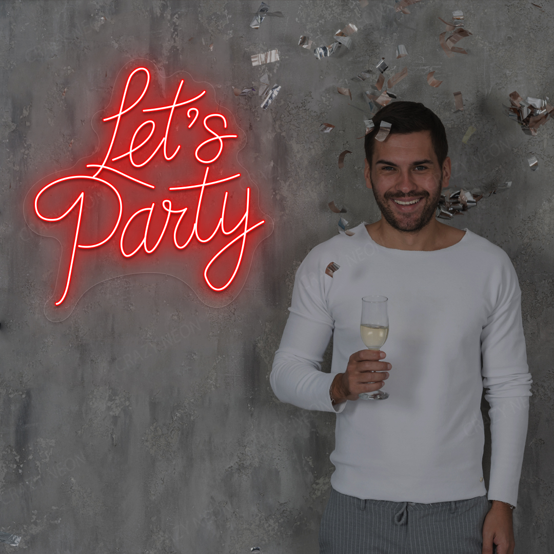 Let’s Party LED Neon Sign | Red