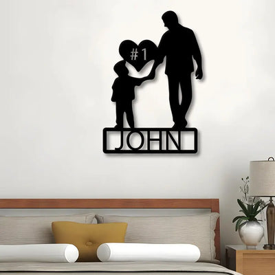 Boy Father Custom Metal Sign