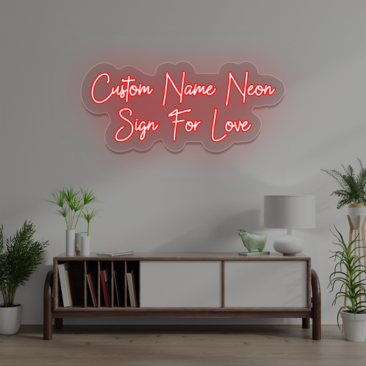 Custom Name Neon Sign For Love