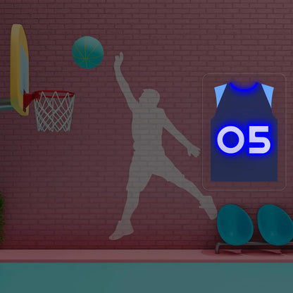 Minnesota Edwards 05 Jersey Basketball Neon Artwork