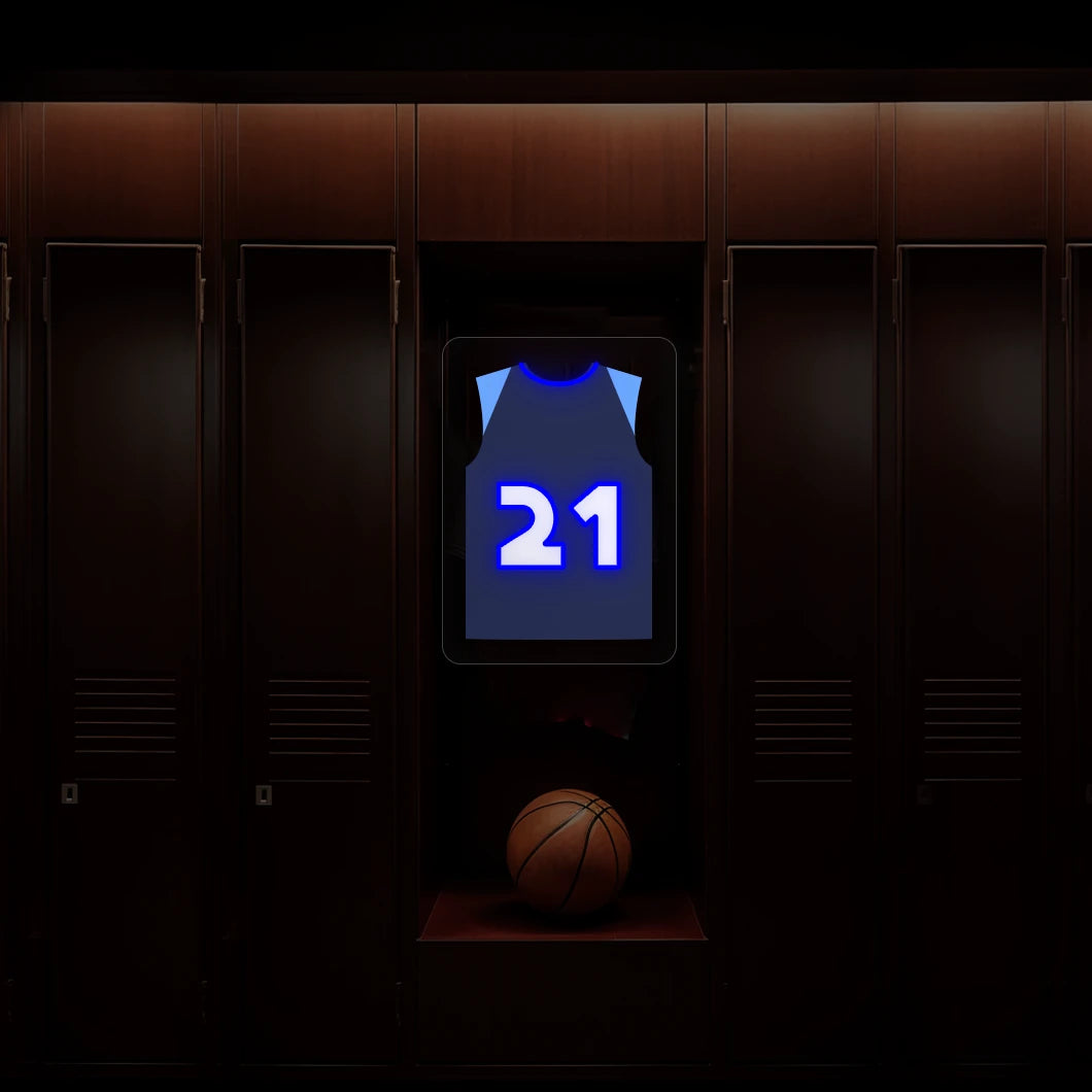Minnesota Garnett 21 Jersey Basketball Neon Artwork