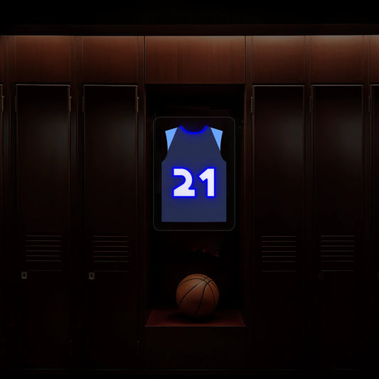 Minnesota Garnett 21 Jersey Basketball Neon Artwork