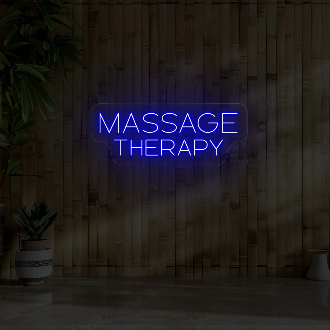 Therapy Massage Neon Sign | Blue