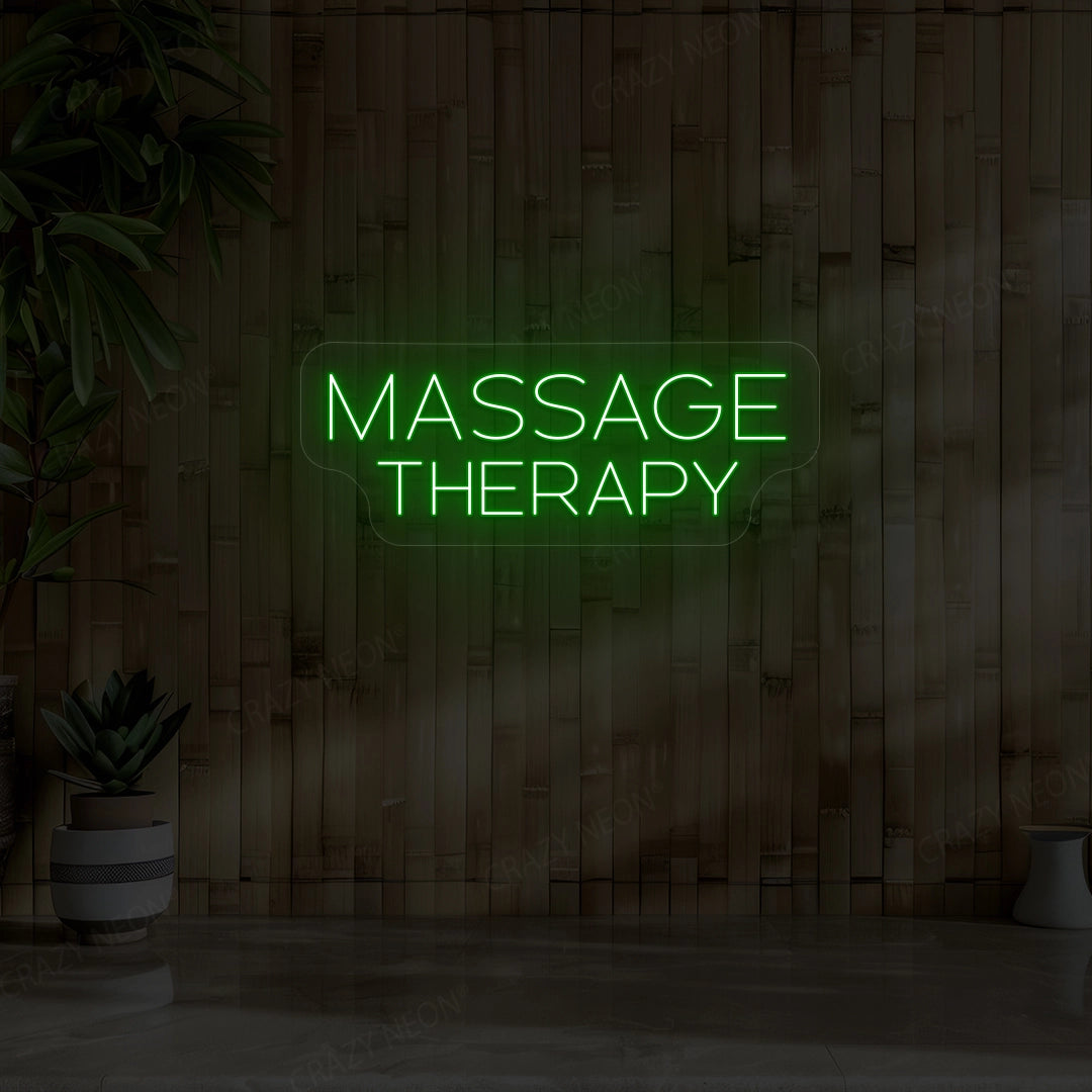 Therapy Massage Neon Sign | green