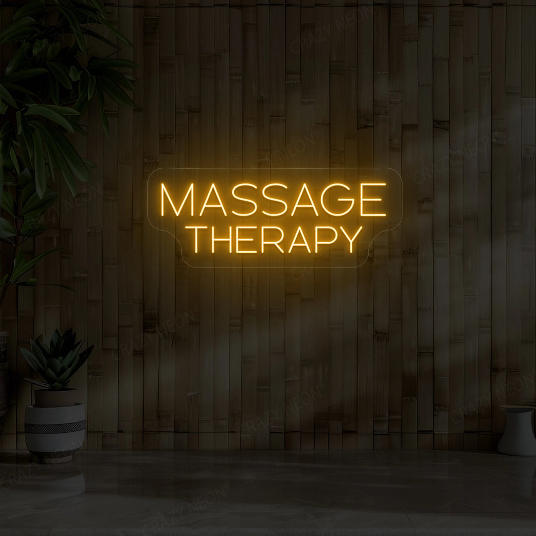 Therapy Massage Neon Sign | orange