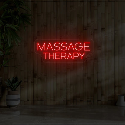 Therapy Massage Neon Sign | red