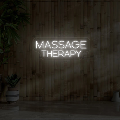 Therapy Massage Neon Sign | White