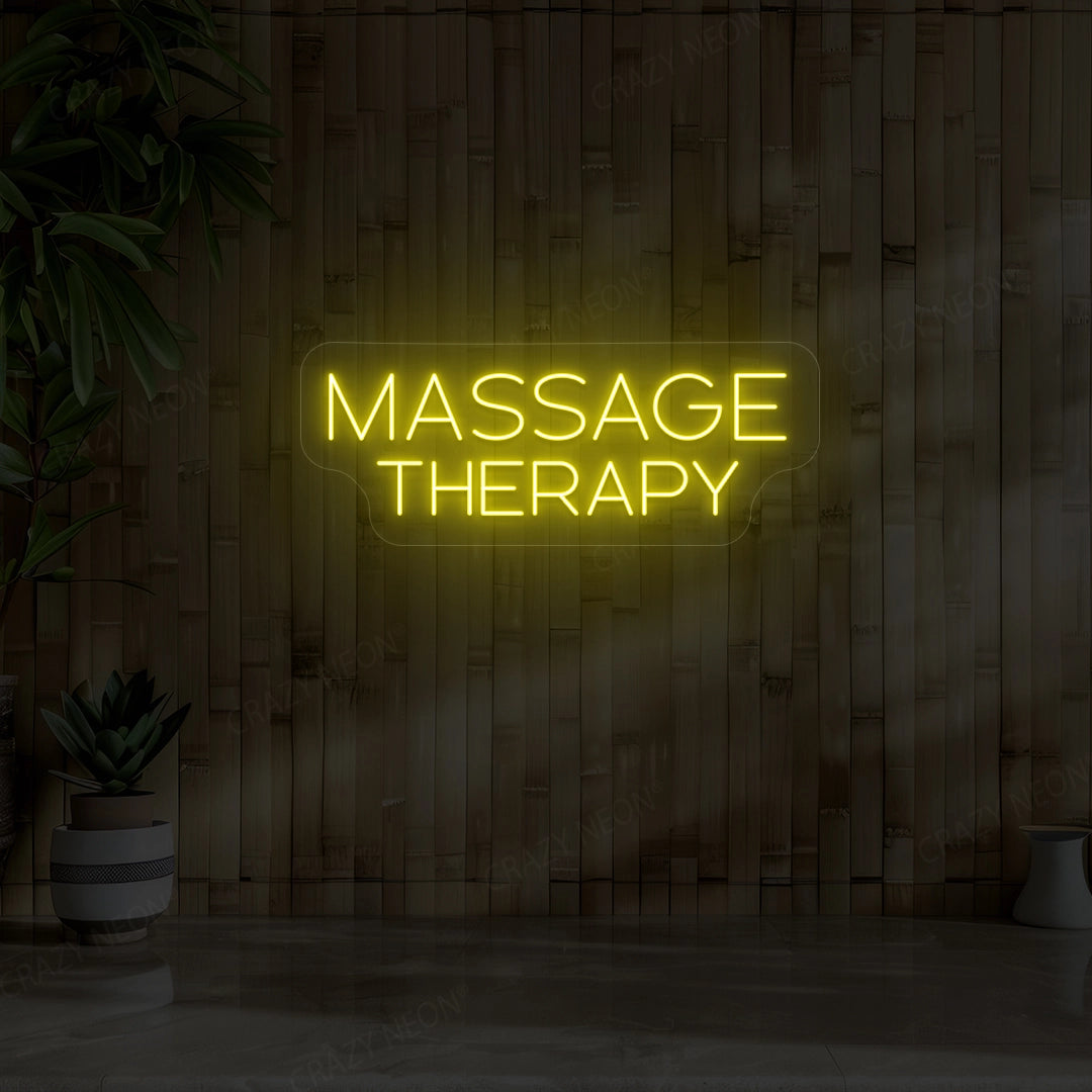 Therapy Massage Neon Sign | Yellow