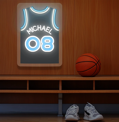 Personalized MIL Jersey Basketball Neon Artwork