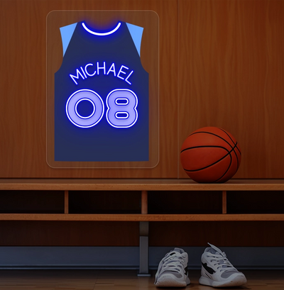 Personalized MIN Jersey Basketball Neon Artwork