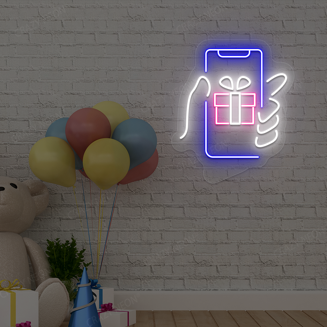 Online Gift & Reward Neon Sign | Blue