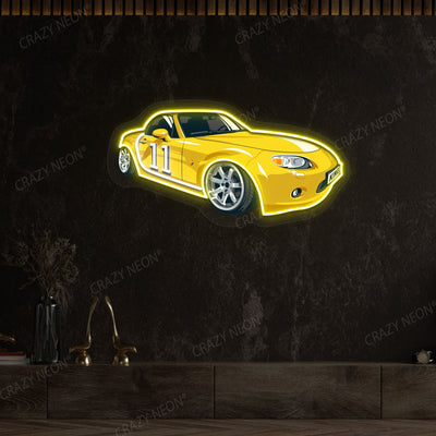 Sports Car Neon Sign Artwork