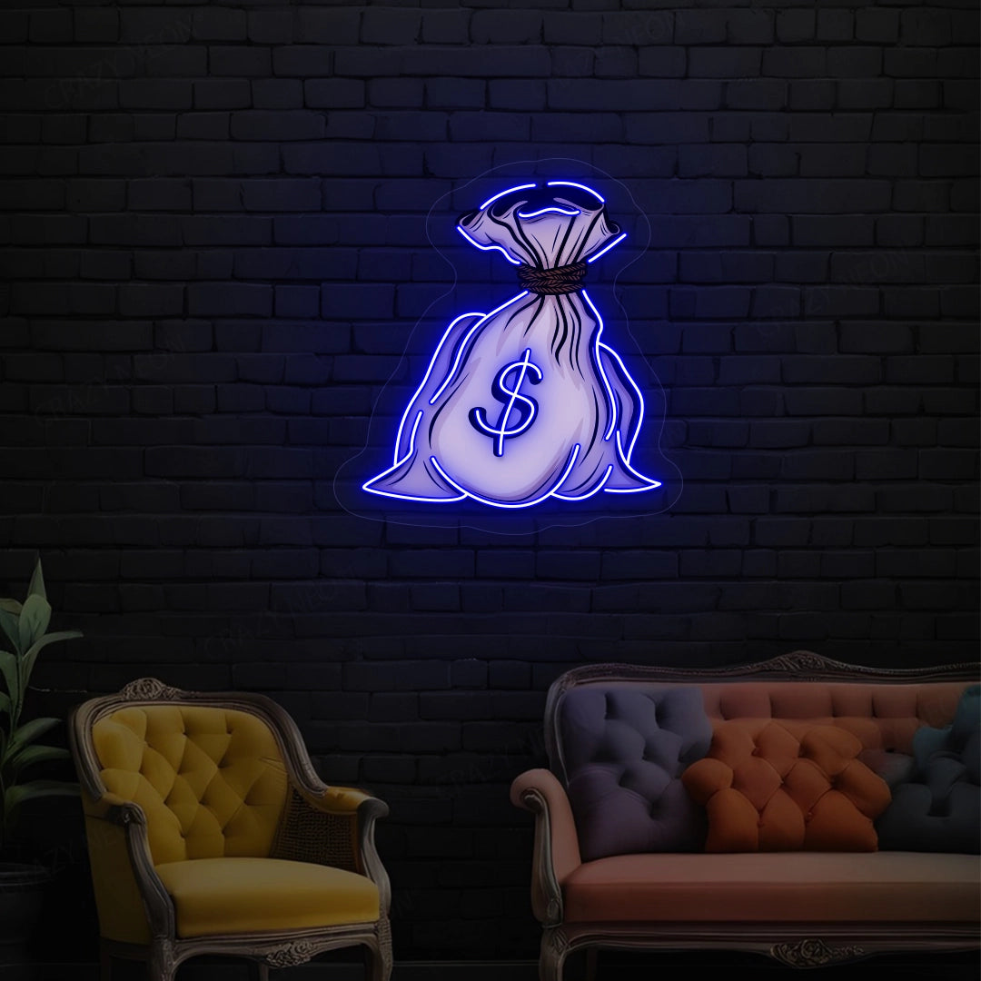 Money Bag Artwork Neon Sign