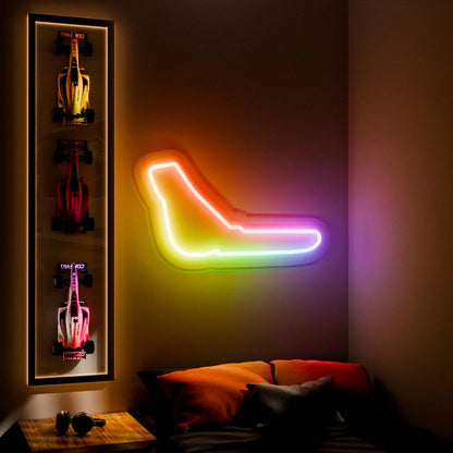 RGB Flow Italian Grand Prix Circuit LED neon wall sign in red yellow and blue