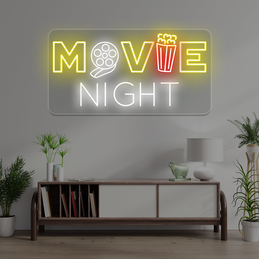 Movie Night Neon Sign