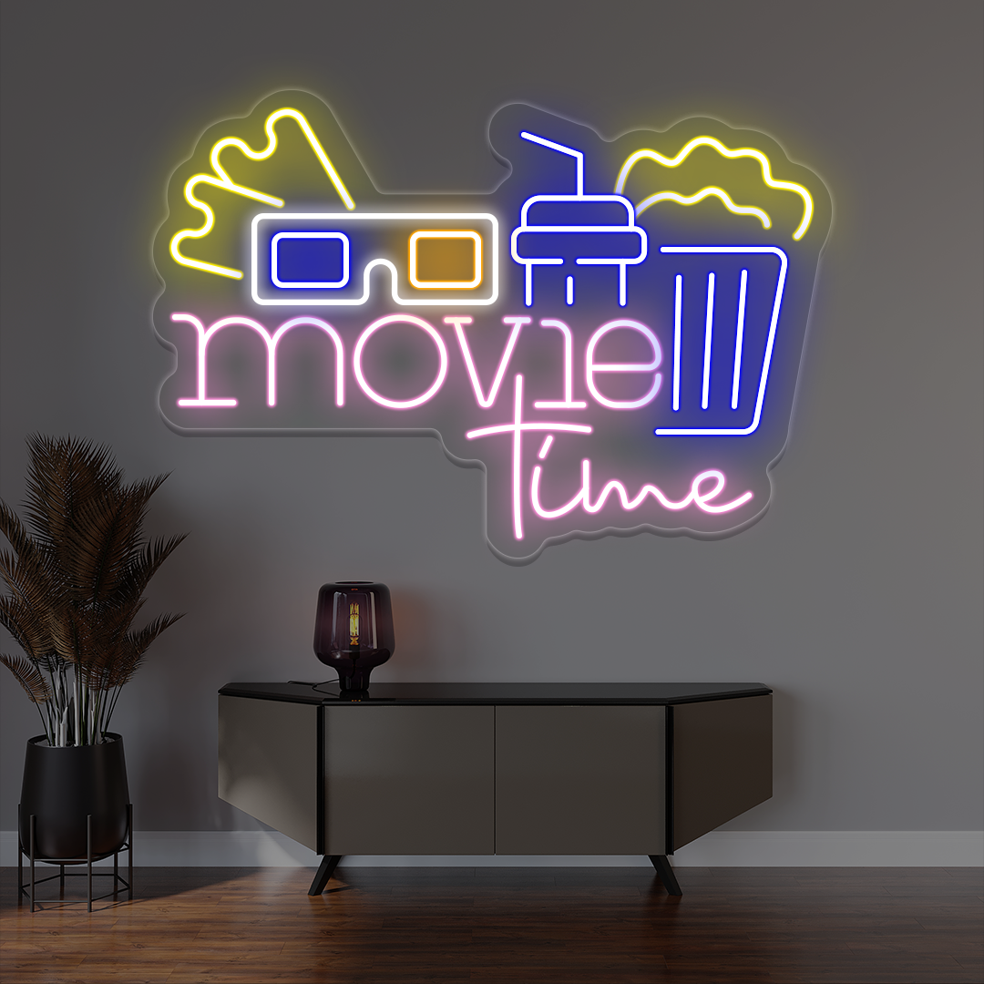 Move Time. Sign Movie Time Neon Sign | CRAZY NEON® – Crazy Neon