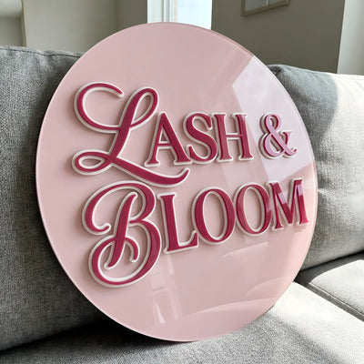 University of Iowa AFROTC Det 255 custom round lightbox sign, backlit durable multilayer weather resistant emblem on grass