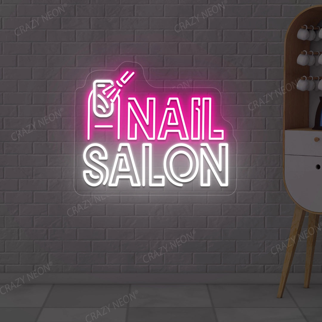 Nail Salon Neon Sign | Pink