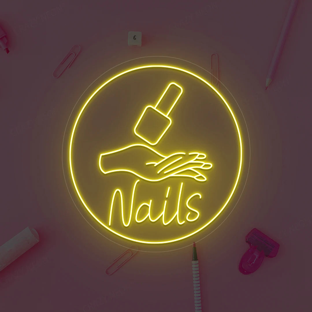 Nail polish Neon Sign | Yellow