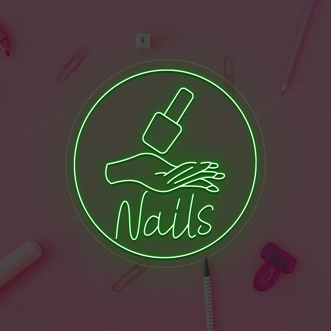 Nail polish Neon Sign | green