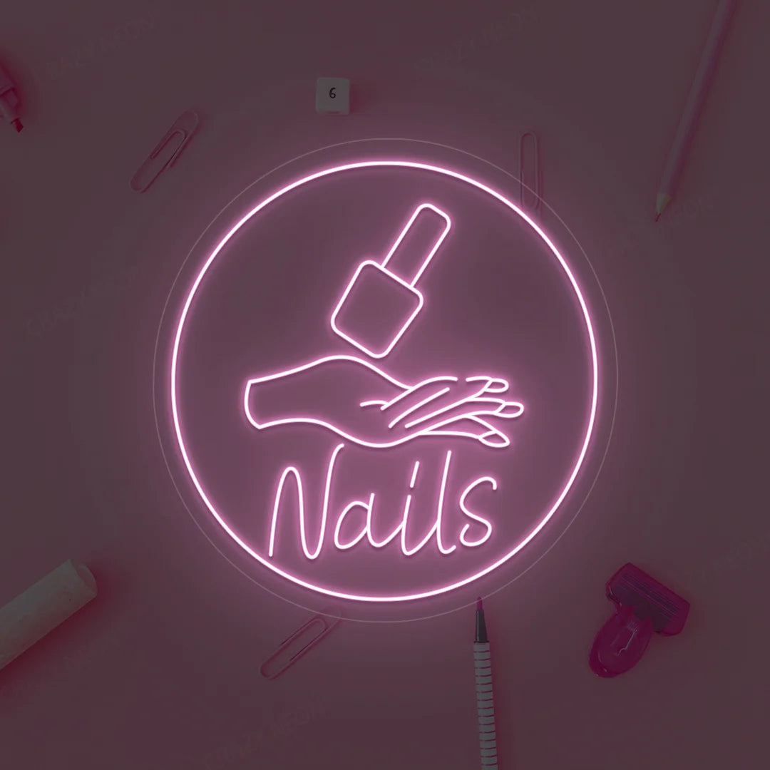 Nail polish Neon Sign | Pink